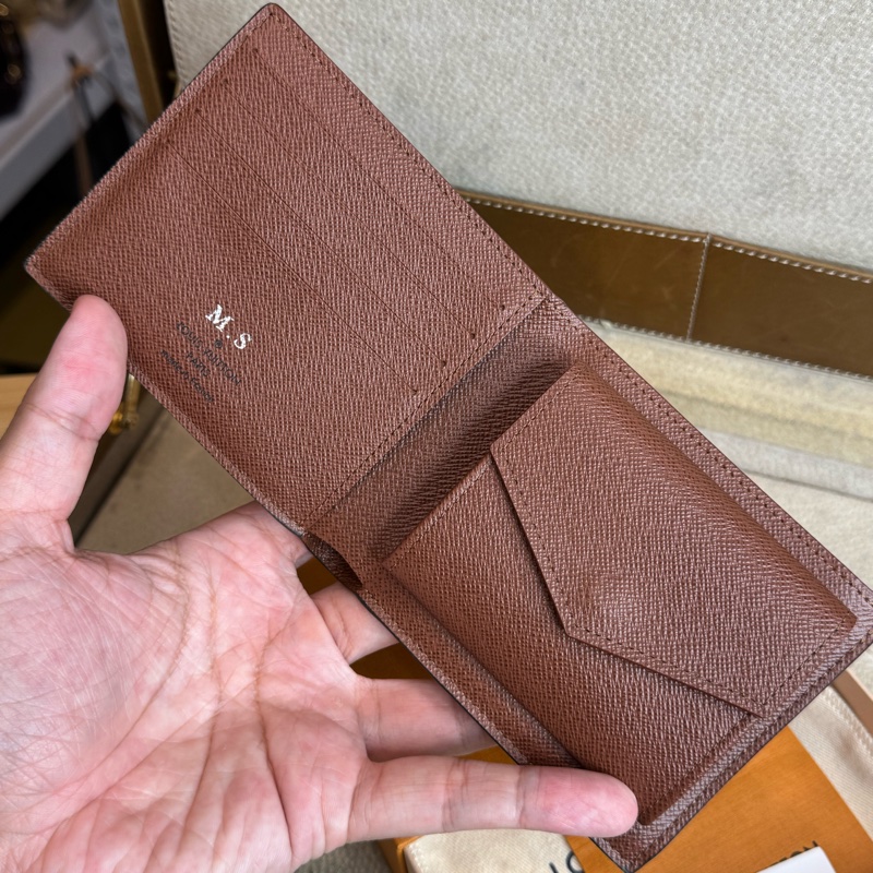 Louis Vuitton 原花男士對開短夾🤎超新閒置品-7