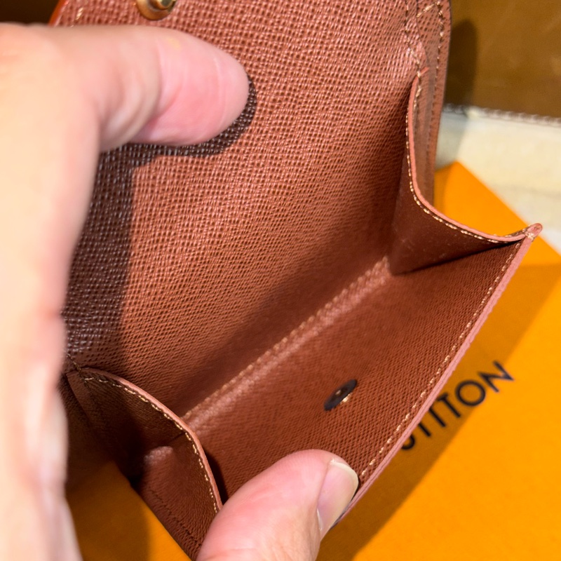 Louis Vuitton 原花男士對開短夾🤎超新閒置品-11