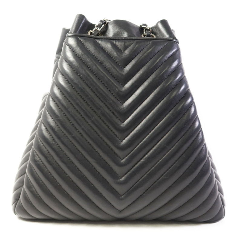 CHANEL 羊皮皮革Shoulder Bag銀扣肩背袋-1