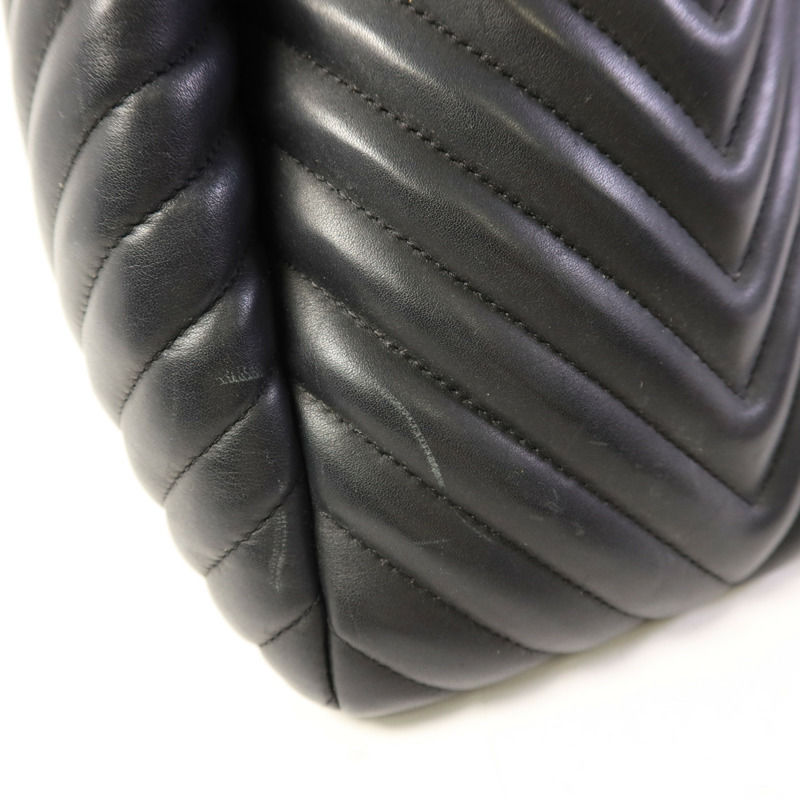 CHANEL 羊皮皮革Shoulder Bag銀扣肩背袋-17