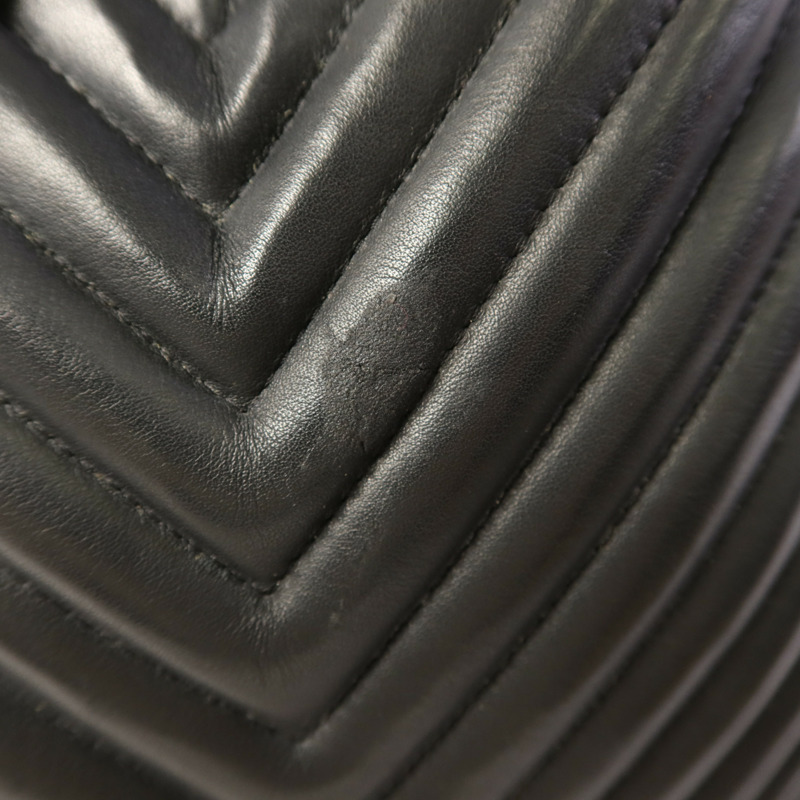 CHANEL 羊皮皮革Shoulder Bag銀扣肩背袋-19