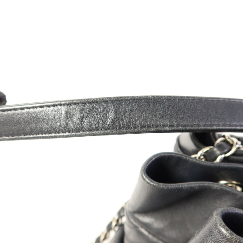 CHANEL 羊皮皮革Shoulder Bag銀扣肩背袋-21