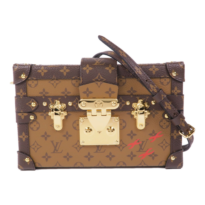 LOUIS VUITTON Monogram Reverse Petite Malle金扣肩背袋-0