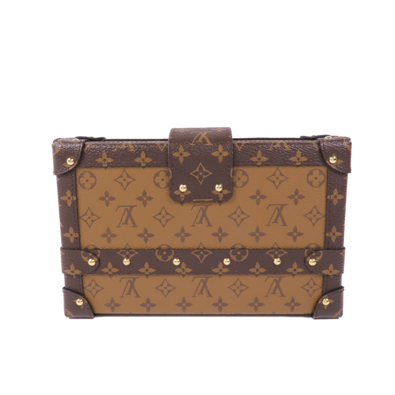 LOUIS VUITTON Monogram Reverse Petite Malle金扣肩背袋-1