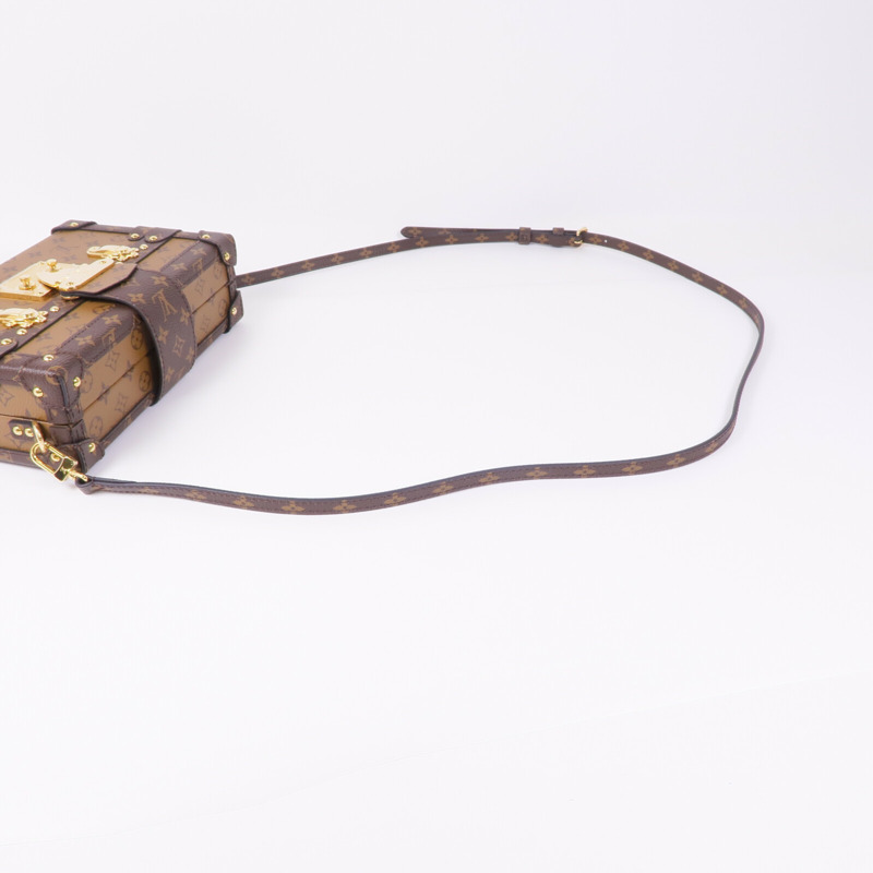 LOUIS VUITTON Monogram Reverse Petite Malle金扣肩背袋-4