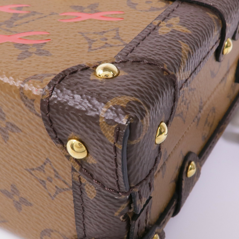 LOUIS VUITTON Monogram Reverse Petite Malle金扣肩背袋-5