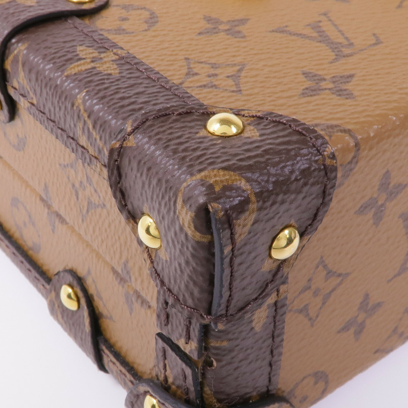 LOUIS VUITTON Monogram Reverse Petite Malle金扣肩背袋-6