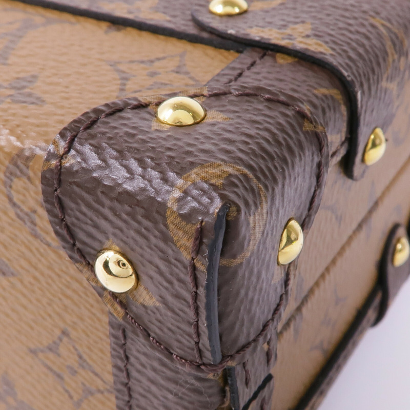 LOUIS VUITTON Monogram Reverse Petite Malle金扣肩背袋-7