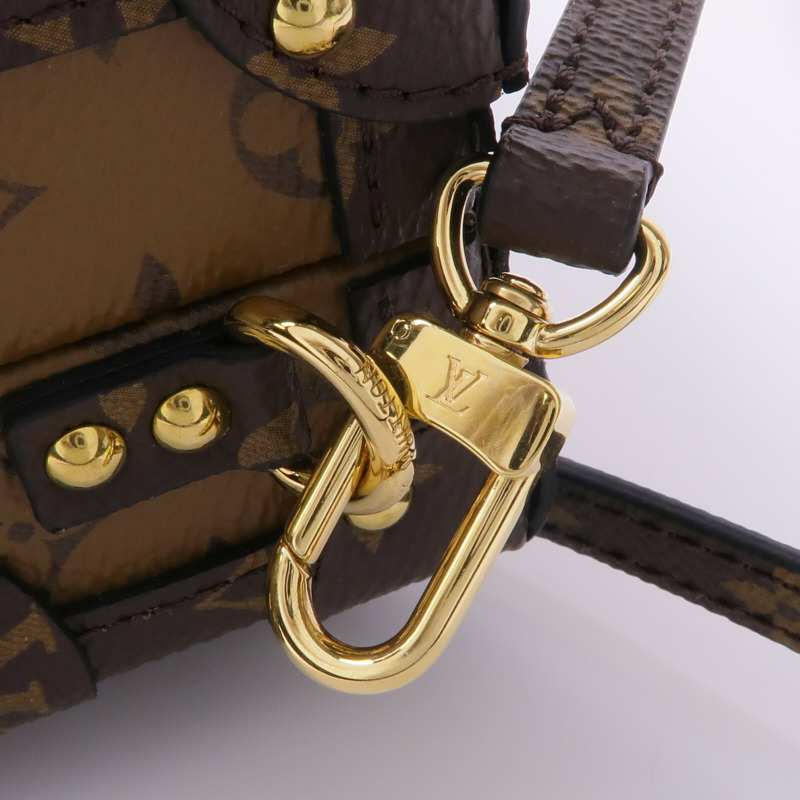 LOUIS VUITTON Monogram Reverse Petite Malle金扣肩背袋-9