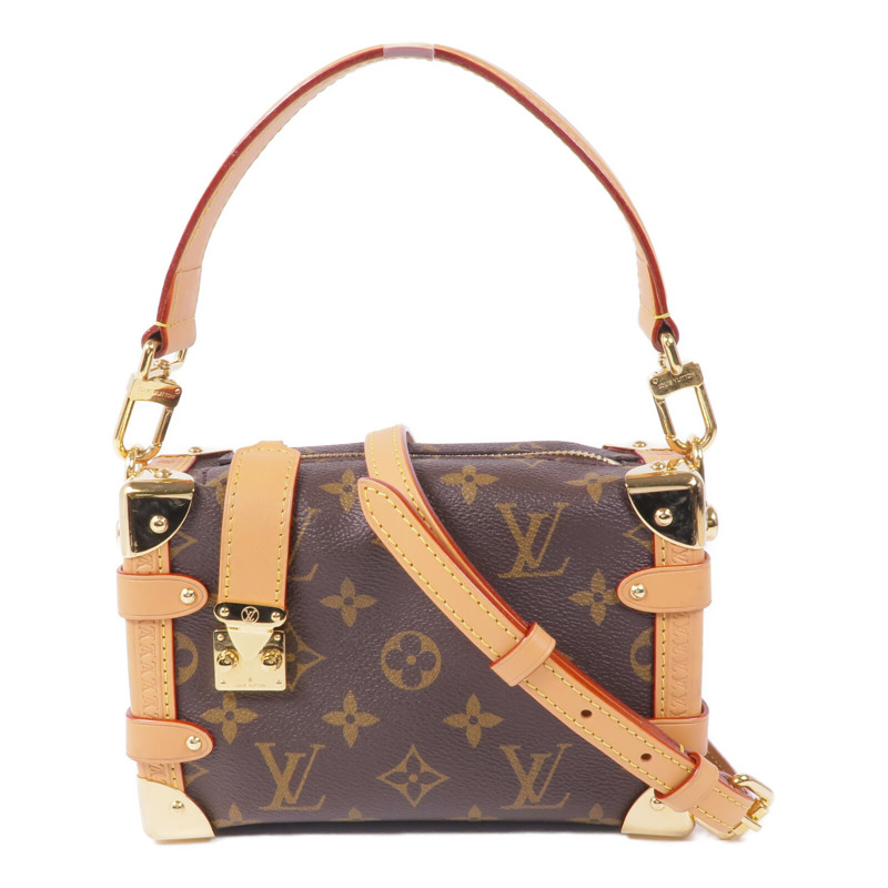 LOUIS VUITTON Monogram Side Trunk PM金扣手挽肩背兩用袋-0