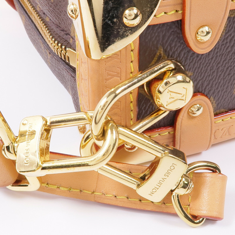 LOUIS VUITTON Monogram Side Trunk PM金扣手挽肩背兩用袋-9