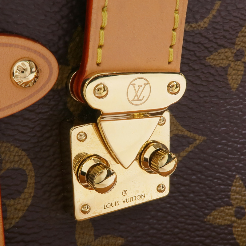 LOUIS VUITTON Monogram Side Trunk PM金扣手挽肩背兩用袋-10