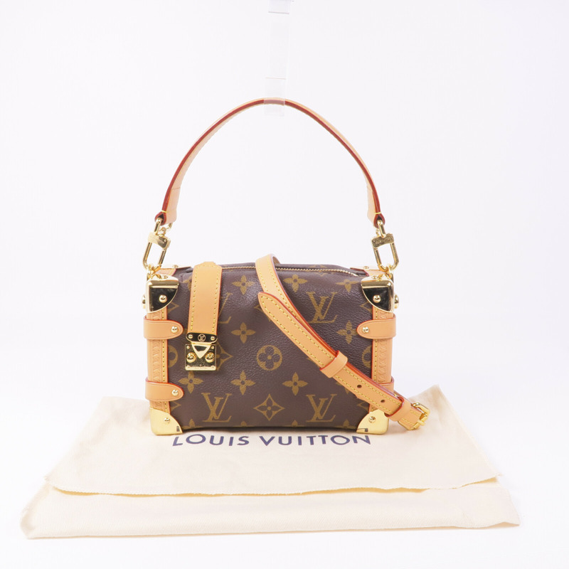 LOUIS VUITTON Monogram Side Trunk PM金扣手挽肩背兩用袋-17
