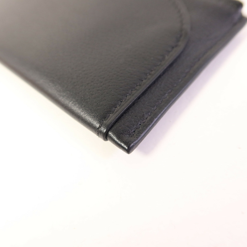 HERMES Evercolor皮革Strap Phone Case PM銀扣手拿包-11