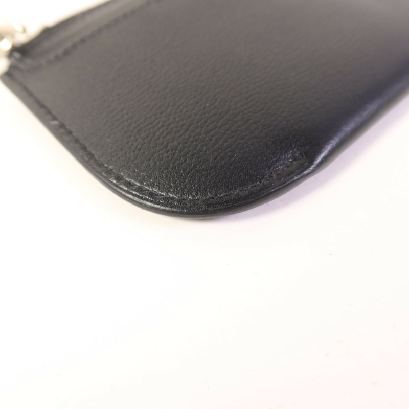 HERMES Evercolor皮革Strap Phone Case PM銀扣手拿包-12