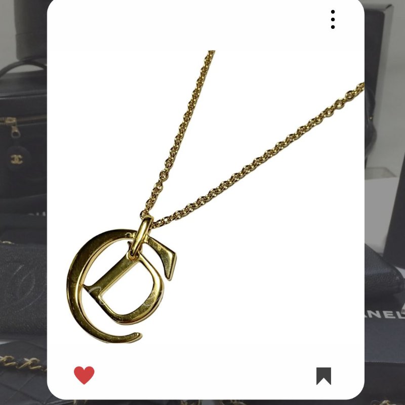 🛍️💖11 月新品上架 🔥 甜價 限時折扣 💖 ✨ChristianDior CD Logo necklace DIOR 金色水鑽頸鏈 經典DIOR 頸項款-0