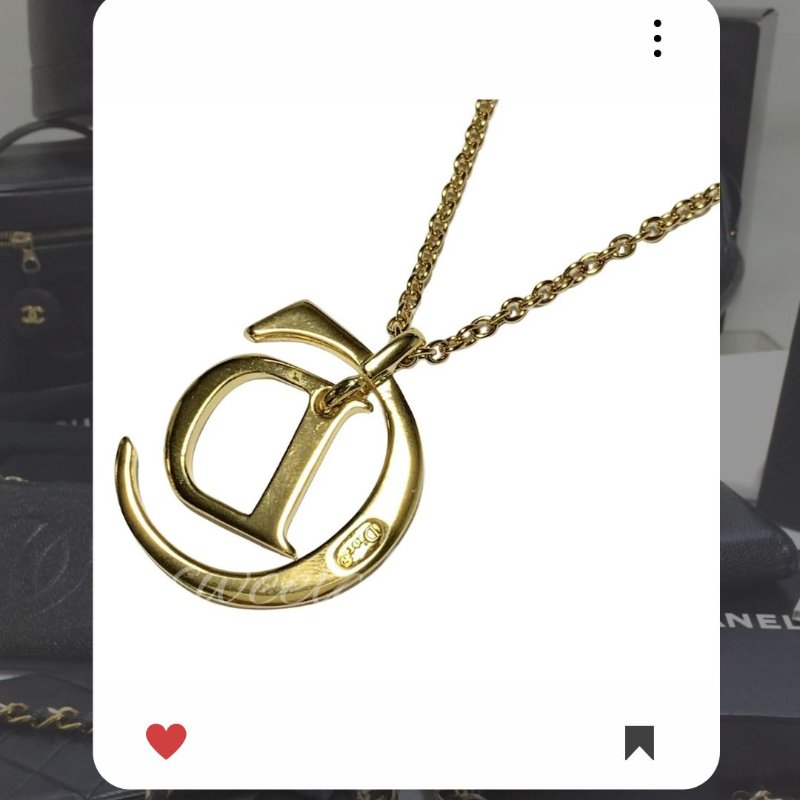 🛍️💖11 月新品上架 🔥 甜價 限時折扣 💖 ✨ChristianDior CD Logo necklace DIOR 金色水鑽頸鏈 經典DIOR 頸項款-8