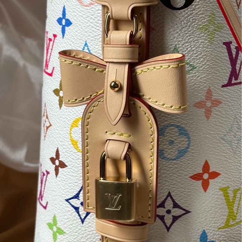 LV x村上隆 限定白三彩All in bb菜籃子水桶包-3