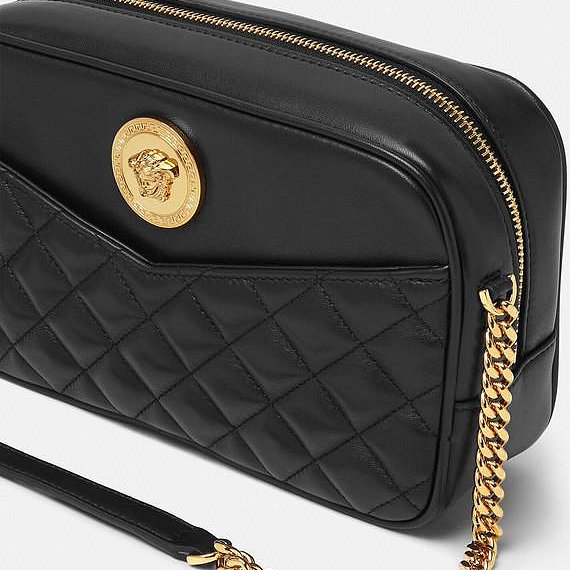 💎Han's house精品服飾💎VERSACE 凡賽斯 女神頭 頂級黑牌 小羊皮 側背包 小號-1