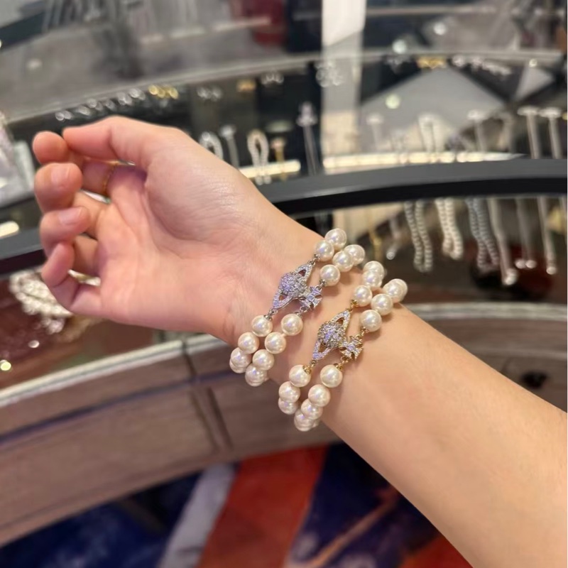 Vivienne Westwood 西太后 銀色/ 金色 土星 🪐 手鏈💰-3