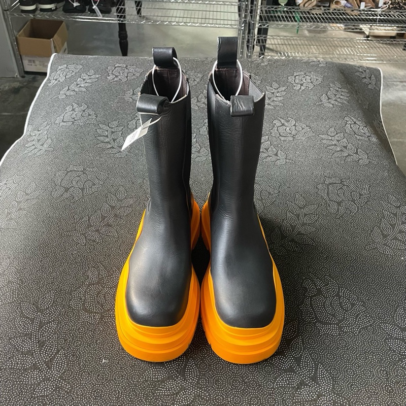 01773 bv黑橙高幫靴37.5碼原盒-0
