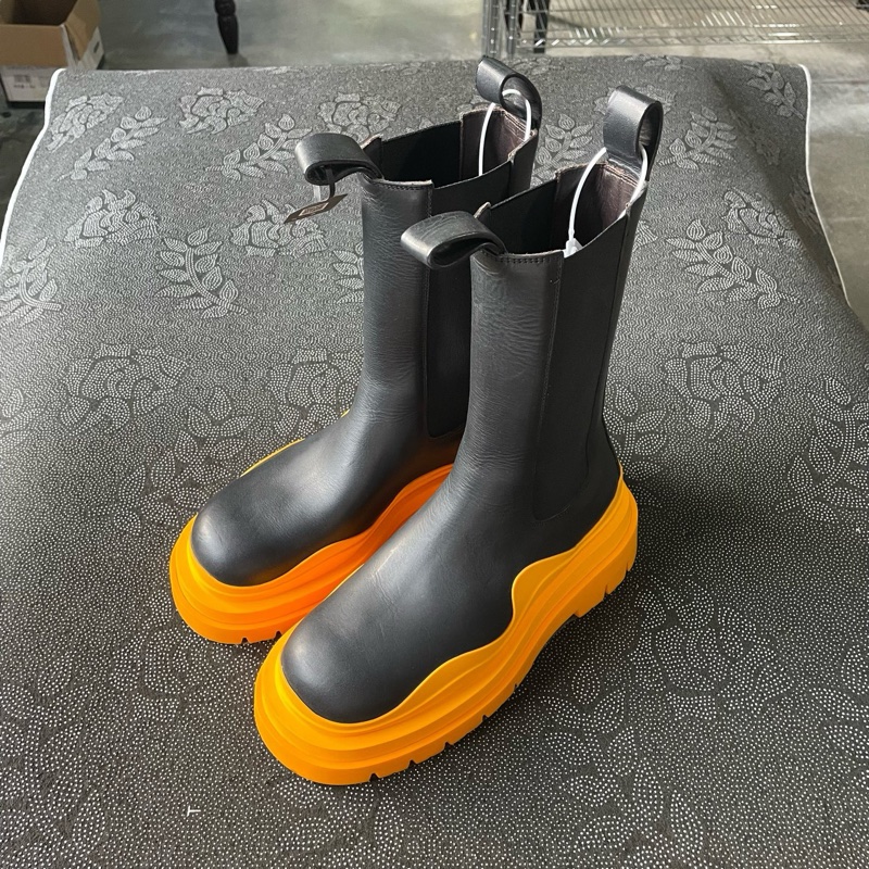 01773 bv黑橙高幫靴37.5碼原盒-9