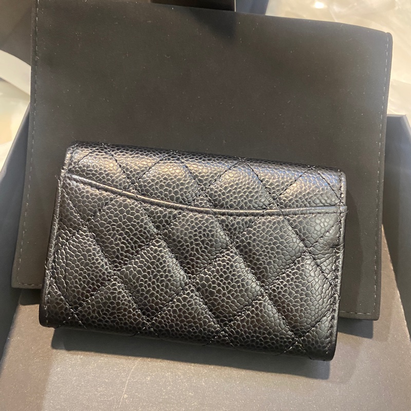 Chanel 香奈兒 黑金經典單層卡夾零錢包|義大利製| 專櫃購入-1