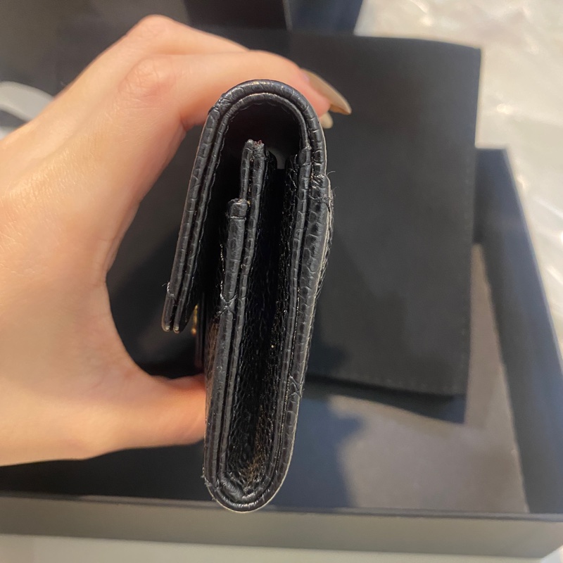 Chanel 香奈兒 黑金經典單層卡夾零錢包|義大利製| 專櫃購入-3