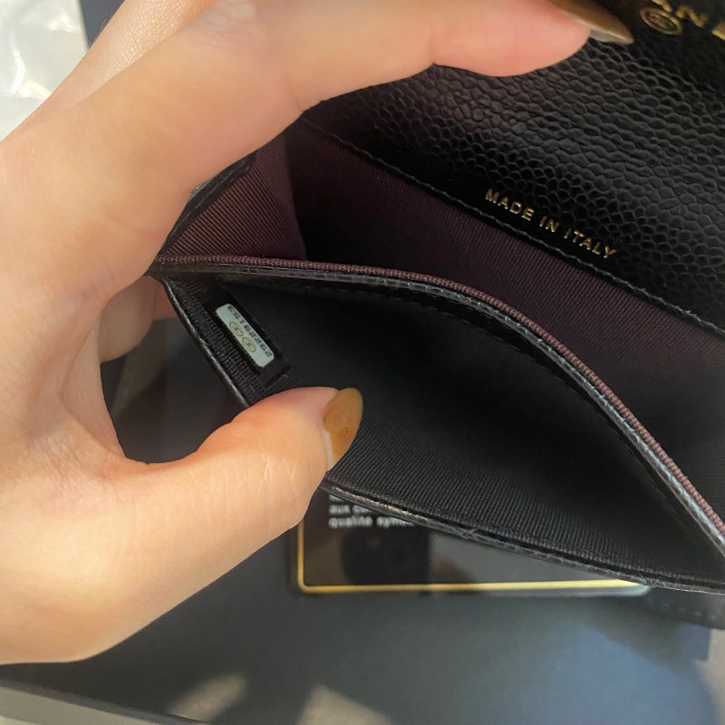 Chanel 香奈兒 黑金經典單層卡夾零錢包|義大利製| 專櫃購入-11