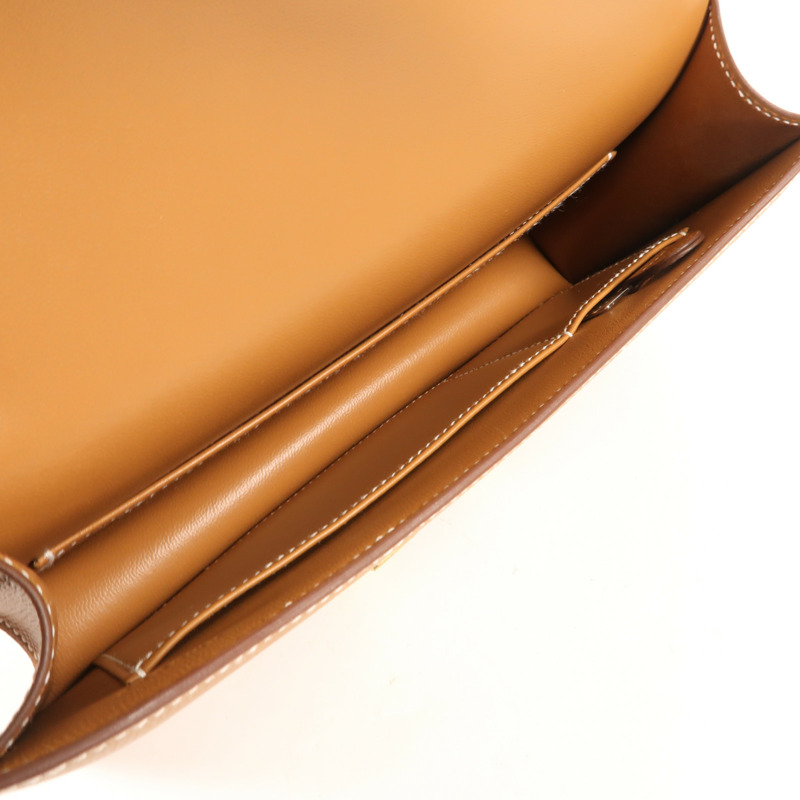 HERMES Epsom皮革Constance Elan金扣肩背袋Gold-4