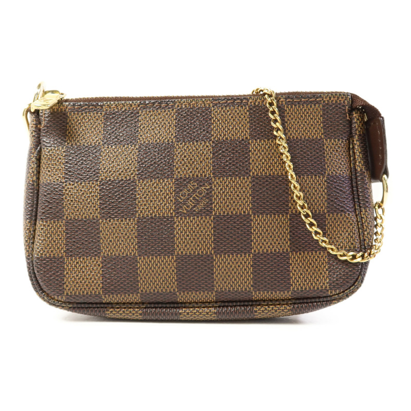 LOUIS VUITTON Monogram Mini Pochette Accessoires金扣手挽袋-0