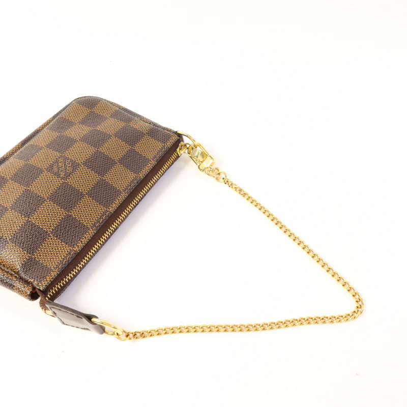 LOUIS VUITTON Monogram Mini Pochette Accessoires金扣手挽袋-4