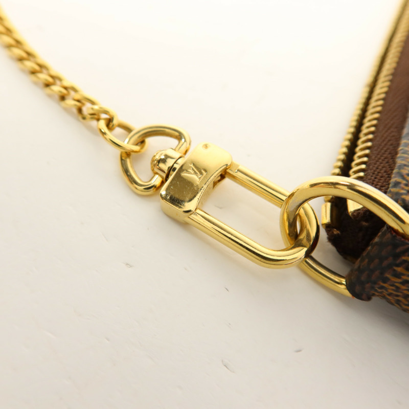 LOUIS VUITTON Monogram Mini Pochette Accessoires金扣手挽袋-9