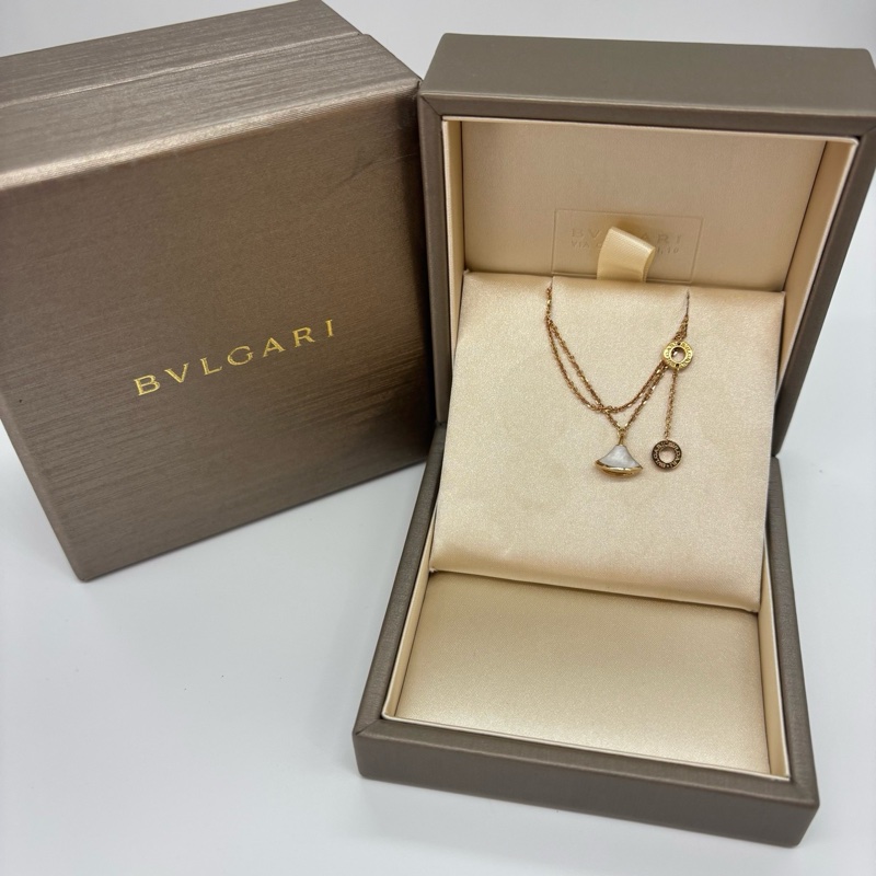 Bvlgari 白貝母扇子手鍊 白扇子手鍊 M/L-2
