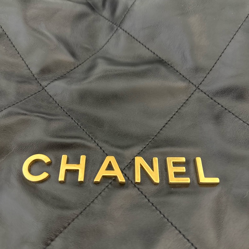 Chanel 22 bag 小號 黑金-2