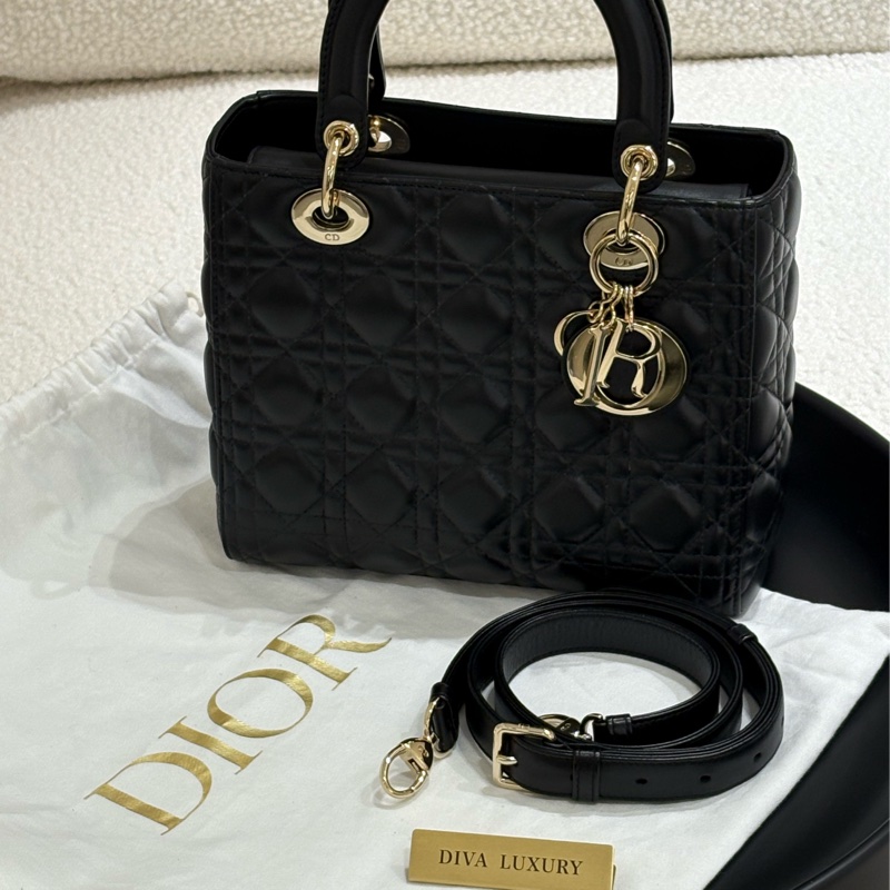 Lady Dior  菱格紋 羊皮 二手9成新🖤-7