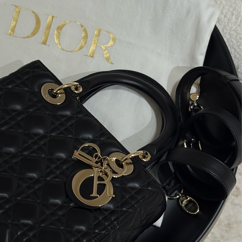 Lady Dior  菱格紋 羊皮 二手9成新🖤-8