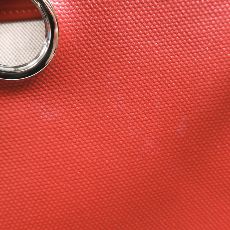 HERMES 塗層帆布Herbag PM銀扣手挽肩背兩用袋Rouge Casaque-14