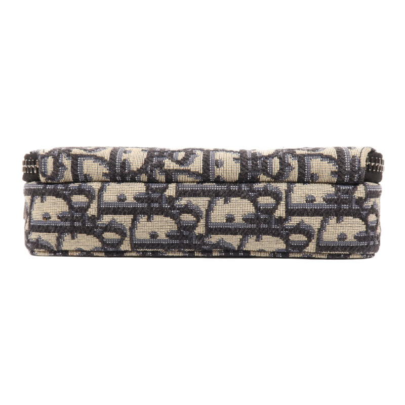 Dior 帆布Zipped Pouch With Strap銀扣肩背袋-3