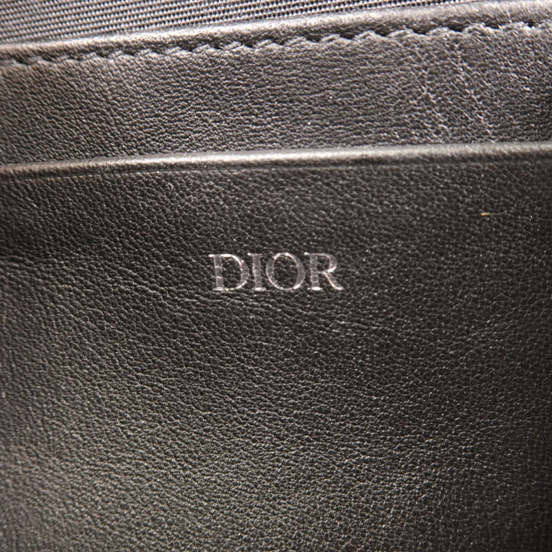 Dior 帆布Zipped Pouch With Strap銀扣肩背袋-5