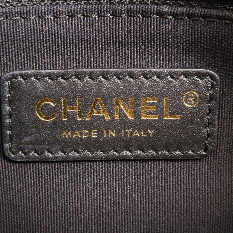 CHANEL 羊皮皮革Chain Shoulder金扣手挽肩背兩用袋-5