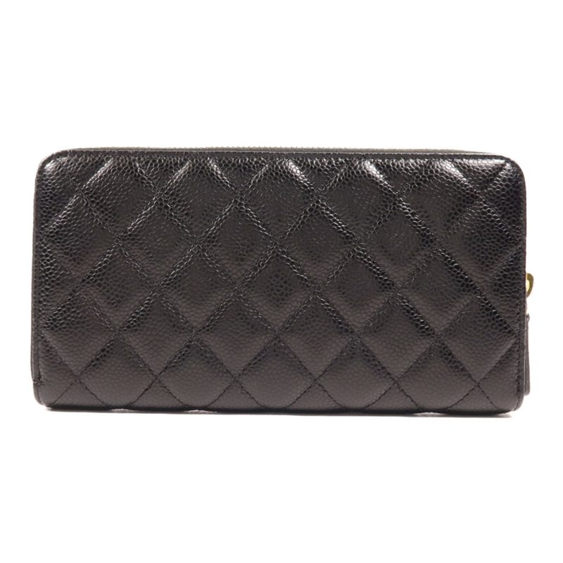 CHANEL 牛皮皮革Long Wallet金扣長錢包-1