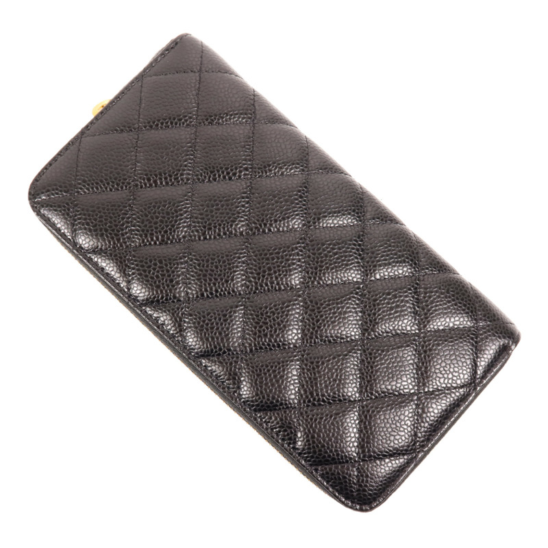 CHANEL 牛皮皮革Long Wallet金扣長錢包-3