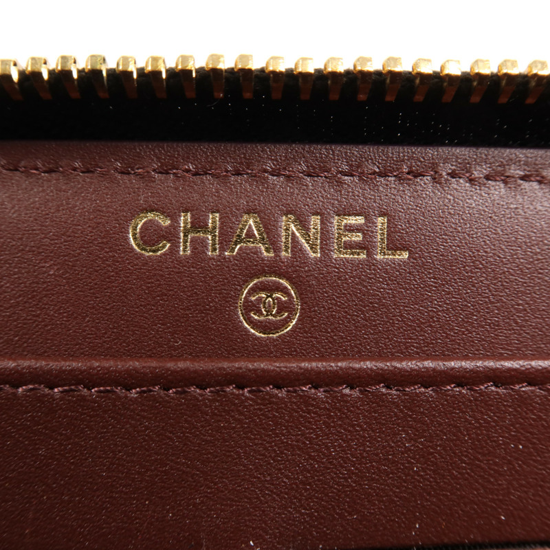 CHANEL 牛皮皮革Long Wallet金扣長錢包-5