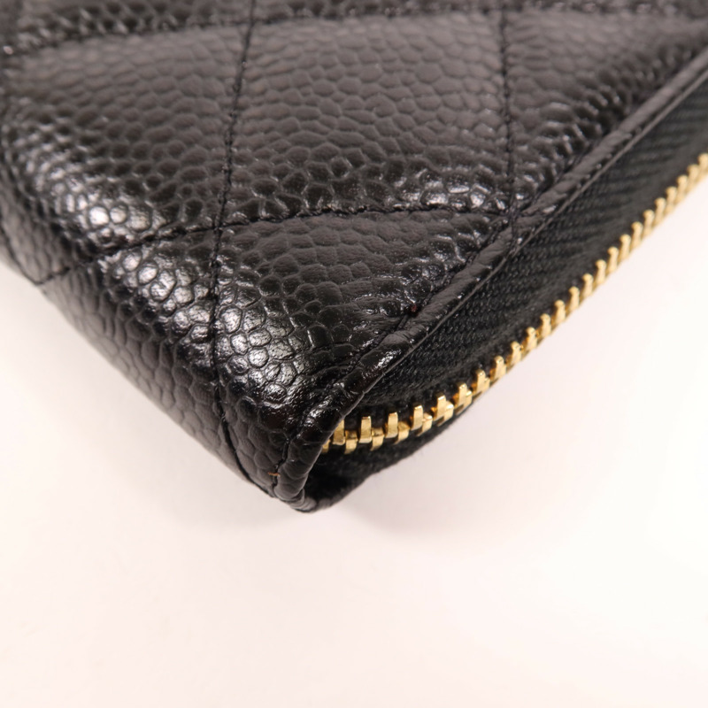 CHANEL 牛皮皮革Long Wallet金扣長錢包-10