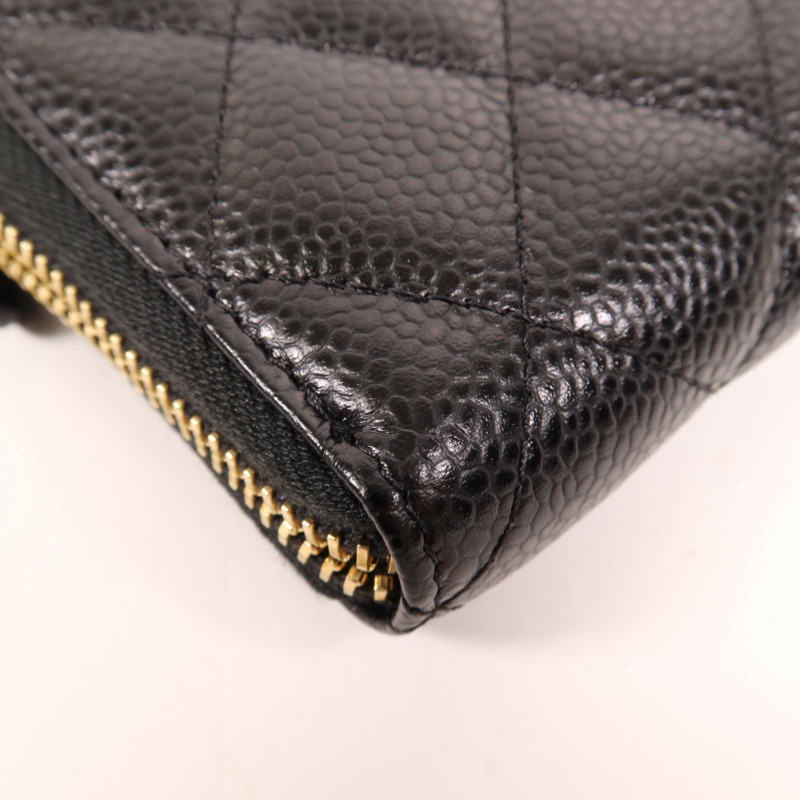 CHANEL 牛皮皮革Long Wallet金扣長錢包-11