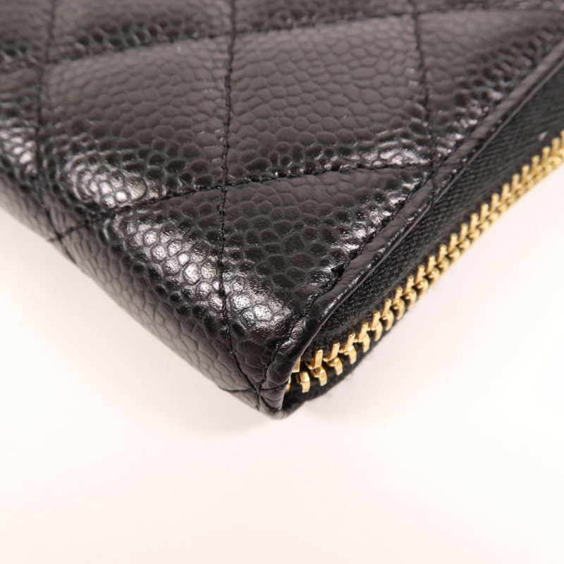 CHANEL 牛皮皮革Long Wallet金扣長錢包-12