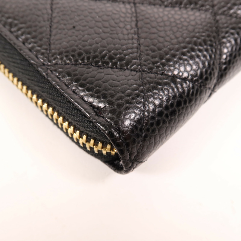 CHANEL 牛皮皮革Long Wallet金扣長錢包-13