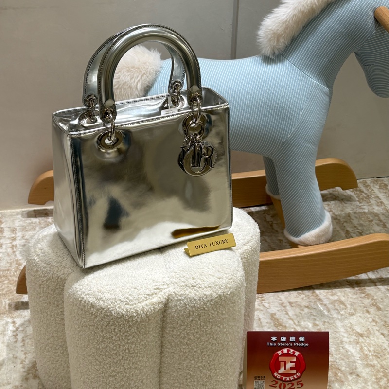 Lady Dior Sliver皮革 二手-0
