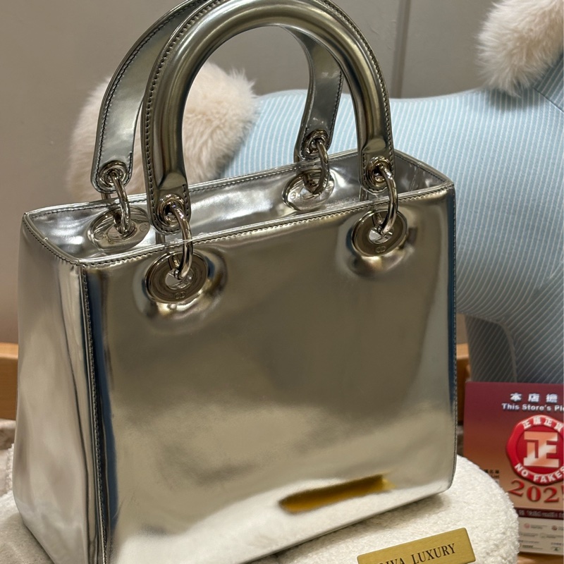 Lady Dior Sliver皮革 二手-2